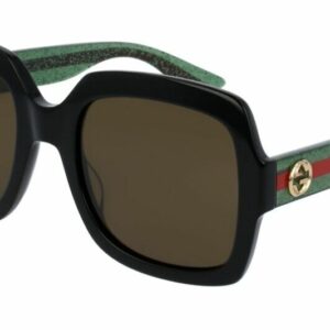 GUCCI GG0036SN 002 Black Square Rectangle Women's  54 mm Sunglasses
