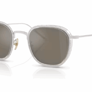 Oliver Peoples 0OV1321ST Tk 9 Sun 527639 18k White Gold Grey Men's Sunglasses