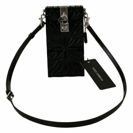 Dolce & Gabbana Sicily Box Crossbody Bag in Black Patent Leather