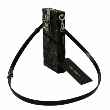 Dolce & Gabbana Sicily Box Crossbody Bag in Black Patent Leather