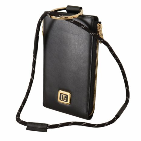 Dolce & Gabbana Sicily Phone Case with Rope Strap - Black