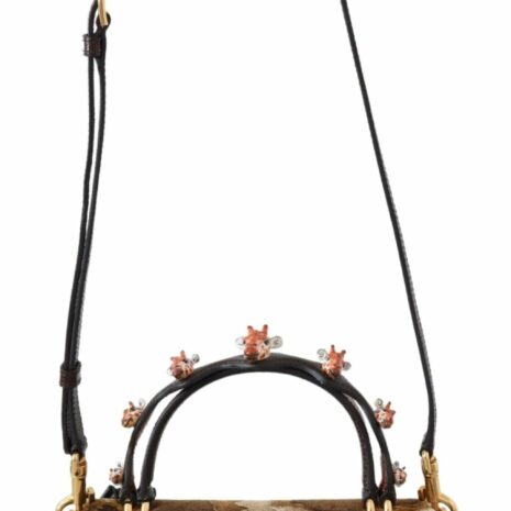 Dolce & Gabbana Devotion Small Velvet Giraffe Print Bag