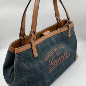 New Gucci Denim 'Made in Italy' Tote Bag