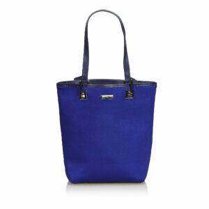 New Gucci Blue Canvas Fabric Tote Bag Italy