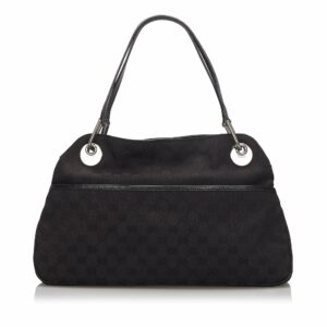 New Gucci Black Canvas Fabric GG Eclipse Tote Bag Italy