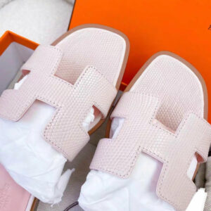 Hermès Oran 37 Hermes Pink Lizard Sandals