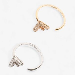 Fendi FF Rings Gold / Silver Base Metal Small