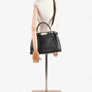 Fendi Peekaboo Black Leather Medium