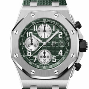 Audemars Piguet Royal Oak Offshore 42 Khaki green dial Khaki green rubber strap Watch 26238TI.OO.A056CA.01