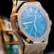 Audemars Piguet Royal Oak Yellow Gold Turquoise Dial Watch 15550BA.OO.1356BA.01