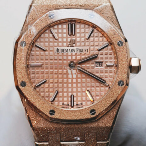 Audemars Piguet Royal Oak Frosted Pink Gold Dial Ladies Rose Gold Watch 15454OR.GG.1259OR.03