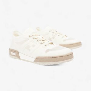 Fendi Low Top Sneaker White Mesh EU 38.5 UK 5.5