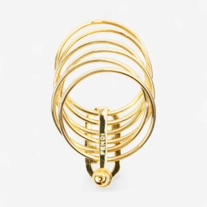 Fendi FF Six Hoop Gold / White Base Metal