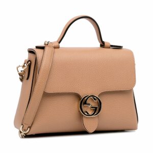 Gucci Interlocking G Brown Calfskin Dollar