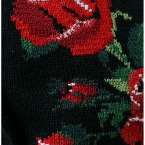 Dolce & Gabbana Rose Knitted Wool Tote Bag