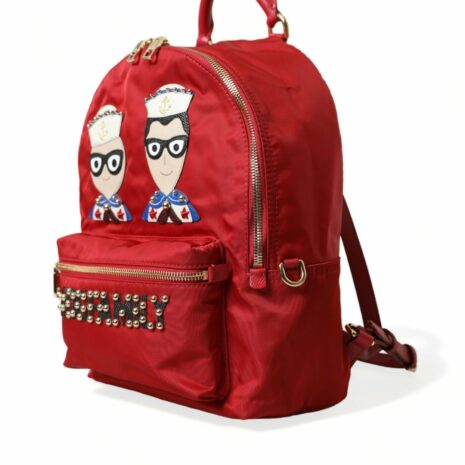 Dolce & Gabbana DG Family Nylon Backpack in Red