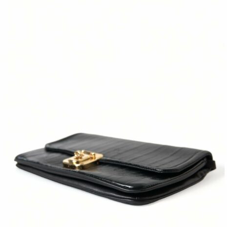 Dolce & Gabbana Eelskin Leather Shoulder Document Bag