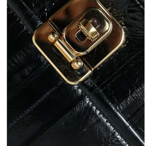 Dolce & Gabbana Eelskin Leather Shoulder Document Bag