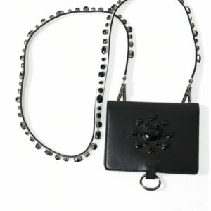 Dolce & Gabbana Sicily Small Wallet in Black with Crystal Embellishment ONE SIZE Black