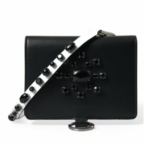 Dolce & Gabbana Sicily Small Wallet in Black with Crystal Embellishment