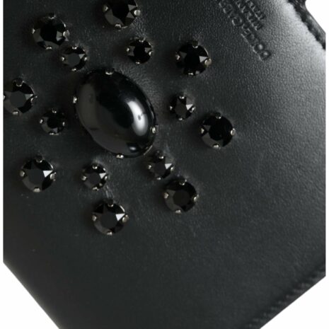 Dolce & Gabbana Sicily Small Wallet in Black with Crystal Embellishment