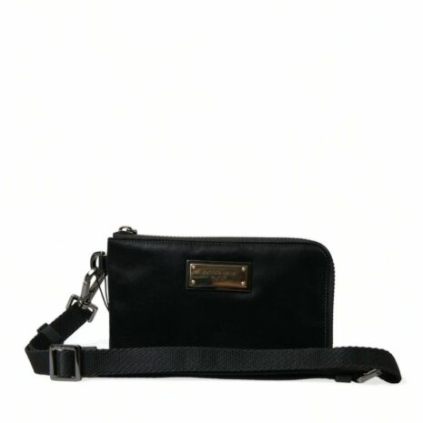 Dolce & Gabbana Sicily Leather Clutch Bag - Black ONE SIZE Black