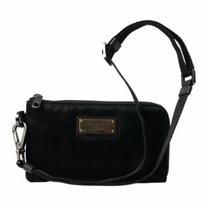 Dolce & Gabbana Black Nylon Clutch Bag with Detachable Strap ONE SIZE Black