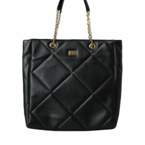 Dolce & Gabbana Sicily Quilted Leather Tote Bag ONE SIZE Black