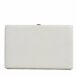 Dolce & Gabbana Leather Gold Frame Clutch Evening Party Purse Bag ONE SIZE White