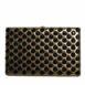 Dolce & Gabbana Crystal Bifold Clutch with Black Leather Lining ONE SIZE Gold