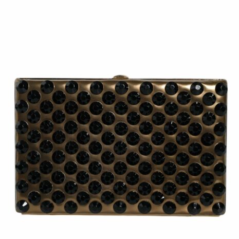 Dolce & Gabbana Crystal Bifold Clutch with Black Leather Lining