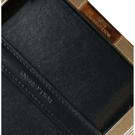 Dolce & Gabbana Tweed Floral Clutch Evening Party Crossbody Bag