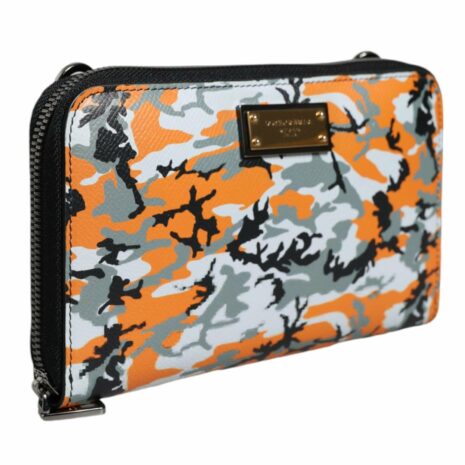 Dolce & Gabbana Camouflage Leather Crossbody Bag with Adjustable Strap