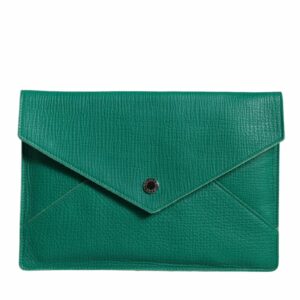 Dolce & Gabbana Leather Handbag Clutch Mini Purse Tablet Case ONE SIZE Green