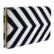 Dolce & Gabbana Black/White Sequin Chevron Clutch Women's Chevron Sequin Evening Clutch Kiss-lock Sequin Clutch Bag