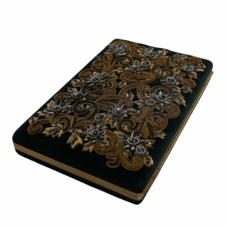 Dolce & Gabbana Floral Embroidered Velvet Clutch