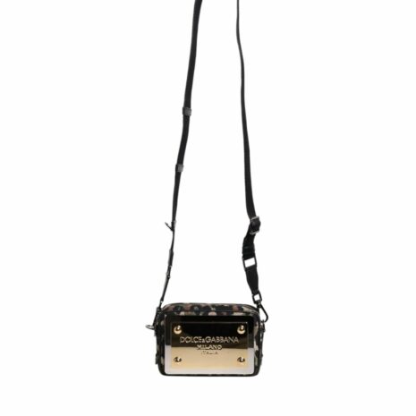 Dolce & Gabbana Leopard Jacquard DG Logo Crossbody Bag with Detachable Strap