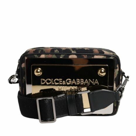 Dolce & Gabbana Leopard Jacquard DG Logo Crossbody Bag with Detachable Strap