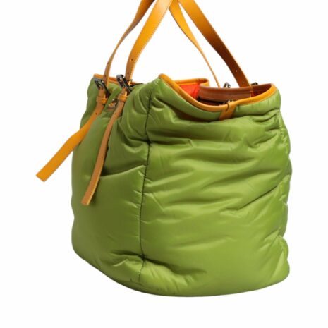 Dolce & Gabbana Nylon Padded Logo Plaque Tote Crossbody Bag