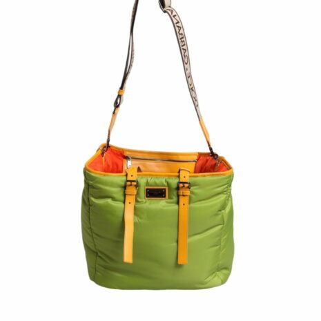 Dolce & Gabbana Nylon Padded Logo Plaque Tote Crossbody Bag