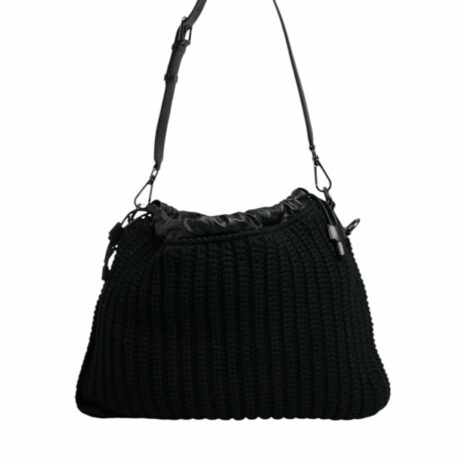 Dolce & Gabbana Knitted Shoulder Bag Casual Style Women Black ONE SIZE Black