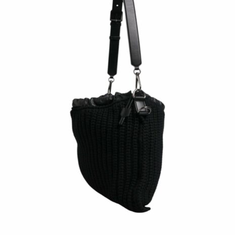 Dolce & Gabbana Knitted Shoulder Bag Casual Style Women Black