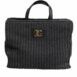 Dolce & Gabbana Knitted Tote Bag with Leather Handles Women Black Shoulder Bags ONE SIZE Black