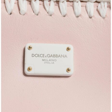 Dolce & Gabbana Sicily Crochet Trim Satchel Women Pink Crossbody Bags