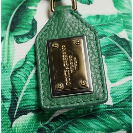 Dolce & Gabbana Banana Leaf Print Tote Women Green Tote Bags