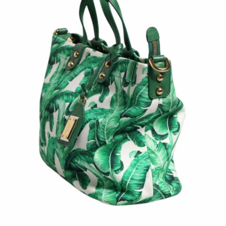 Dolce & Gabbana Banana Leaf Print Tote Women Green Tote Bags
