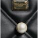 Dolce & Gabbana Sicily Quilted Pearl Shoulder Bag Women Black