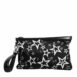 Dolce & Gabbana Star Print Nylon Clutch Women Black And White Clutch Bags ONE SIZE Black And White