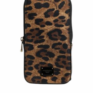 Dolce & Gabbana Leopard Print Wallet Women Brown Wallets & Pouches ONE SIZE Brown