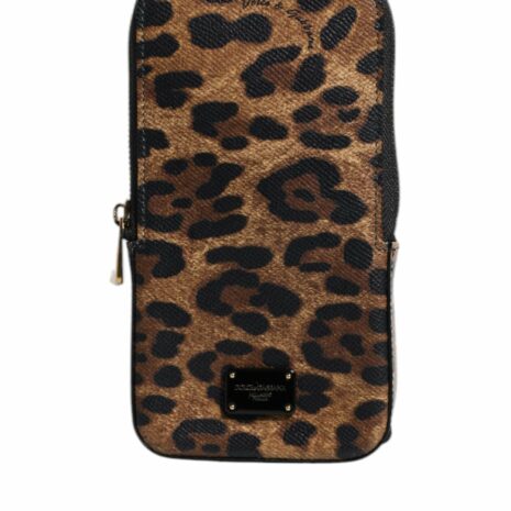 Dolce & Gabbana Leopard Print Wallet Women Brown Wallets & Pouches ONE SIZE Brown